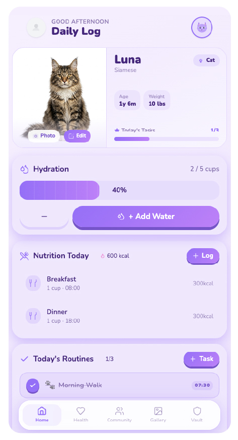 Smart Dashboard screen